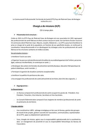 Offre Emploi Chargée De Missions (1)