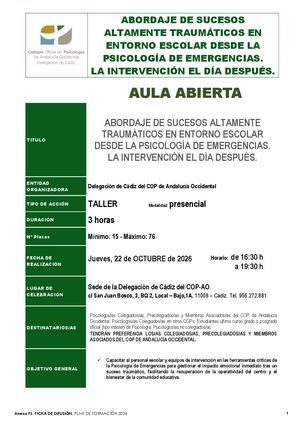 2026 10 22 Id 1125 Ficha Aula Abierta Abordaje Sucesos Emergencias