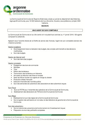 Annonce Agent De Suivi Comptable