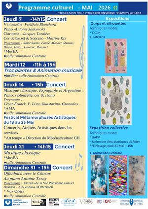 Programme Culturel MAI  2026 CFX