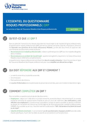 Questionnaire risques professionnels