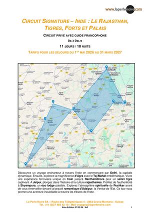 2. Signature – Circuit Le Rajasthan, Tigres, Forts Et Palais