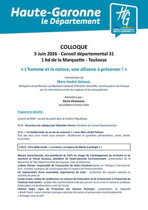 Colloque du 5 juin 2026 - Programme détaillé