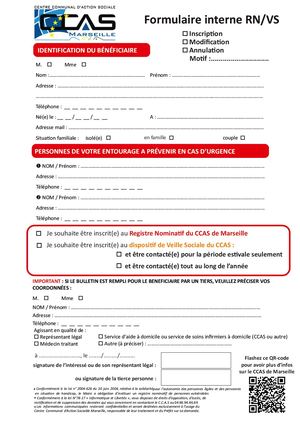 Formulaire Registre Nomonatif 2025