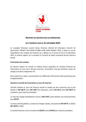 Rapport Gestion 2025