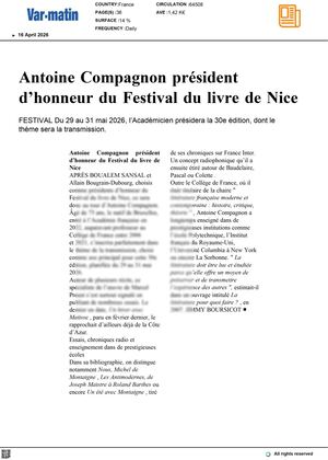 Un hiver avec Matisse, Antoine Compagnon / Equateurs - France Inter