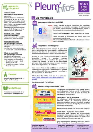 Pleum'infos du 8 mai 2026