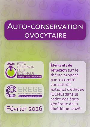 Éléments de réflexion - Autoconservation Ovocytaire