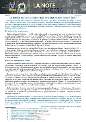 LA NOTE DU CESA N°625 La Défense Des Bases Aériennes Face À L’évolution De La Menace Drone
