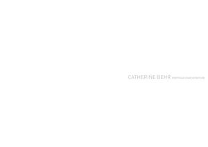 CATHERINE BEHR - PORTFOLIO ARCHITECTURE