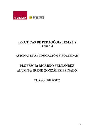 Prácticas de Pedagogía