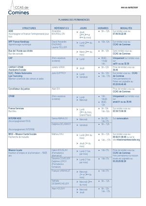 Permanences Partenaires