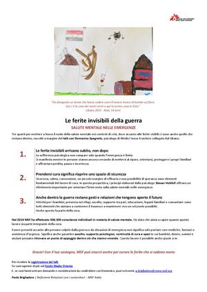 Le Ferite Invisibili Della Guerra