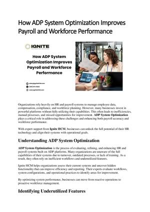 How Adp System Optimization Improves Payroll And Workforce Performance