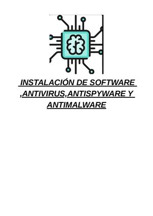 Instalación De Software ,Antivirus,antispyware Y Antimalware