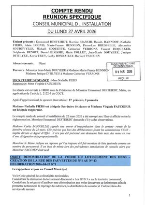 Compte Rendu Conseil 27 04 2026
