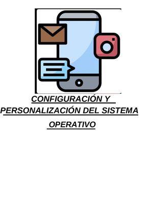 Configuración Ypersonalización Del Sistema Operativo