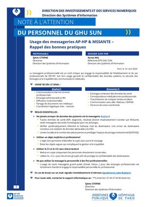 Com Usage Messagerie Ap Hp & Mssante 20260401