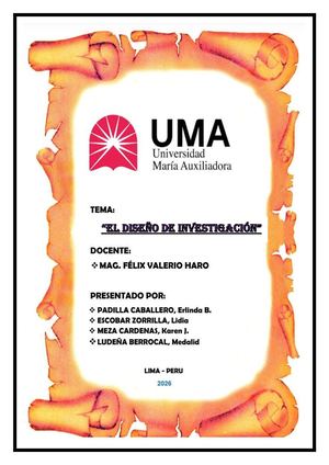 Informe El Diseño De Investigación