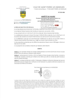 2026 088 à 2026 092 Nomination Des Administrateurs Ccas