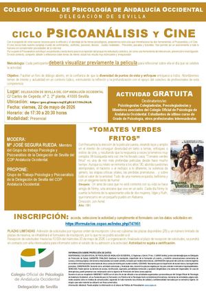 2026 05 22 Ciclo Psicoanálisis Y Cine Tomates Verdes Fritos