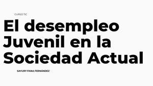 El desempleo juvenil en el trabajo social