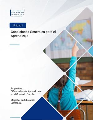 U1S2: Condiciones Generales para el Aprendizaje