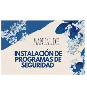 Manual de Instalación De Programas De Seguridad