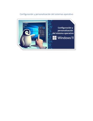 Configuración Y Personalización Del Sistemas Operativo