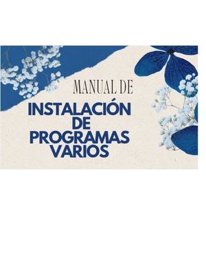 Manual de Instalación De Programas Varios