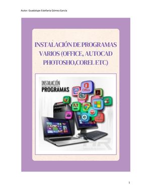 Instalación De Programas Varios (Office, Autocad, Photoshop, Corel Etc)
