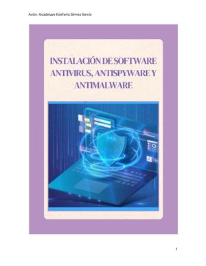 Instalación De Software Antivirus, Antispyware Y Antimalware