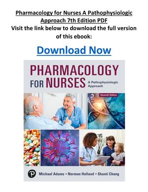 Pharmacology For Nurses A Pathophysiologic Approach 7th Edition PDF