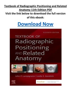 Textbook Of Radiographic Positioning And Related Anatomy 11th Edition PDF