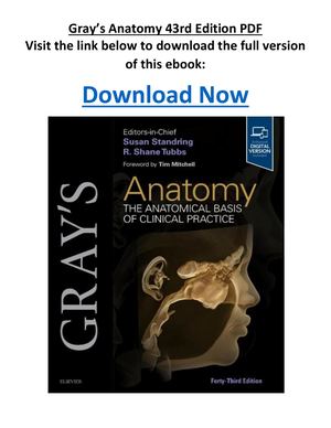 Gray’s Anatomy 43rd Edition PDF