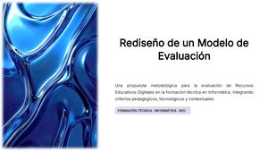 Rediseño De Un Modelo De Evaluacion
