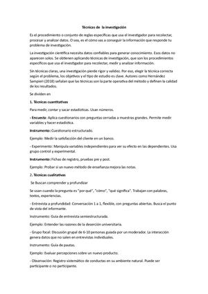 Técnicas De La Investigación Grupo