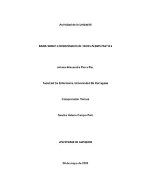 comprensión e interpretación textos argumentativos