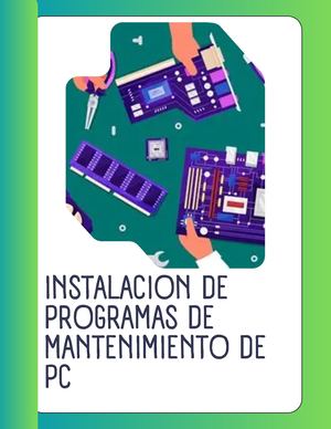 Instalación De Programas De Mantenimiento De Pc