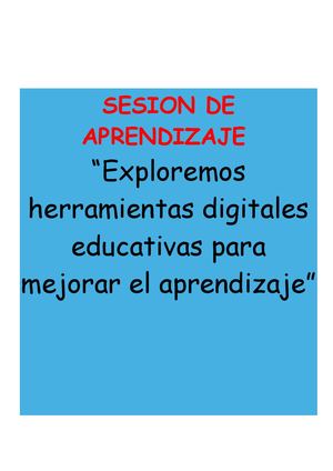 Sesion De Aprendizaje #2 C Aula Invertida Competencias Digitales