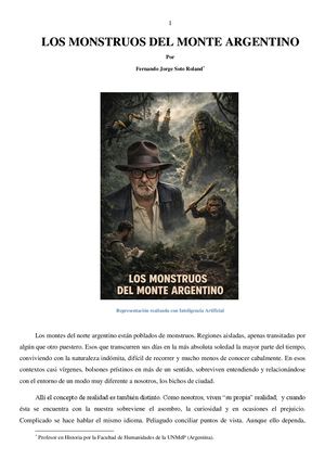 Los Monstruos Del Monte Argentino