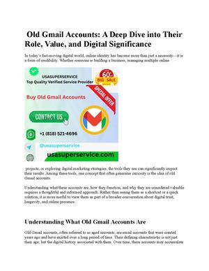 How To Buy Old Gmail Accounts For Marketing And Business Use
