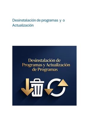 Desinstalación De Programas Y O Actualización