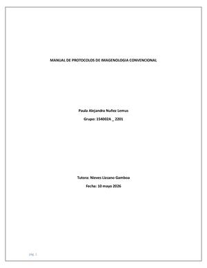 Manual De Protocolos De Imagenologia Convencional