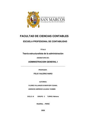 Teoría estructuralista de la administración