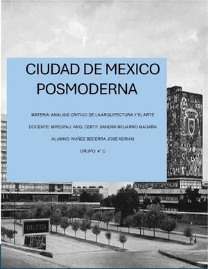 Ciudad De Mexico Posmoderna Nuñez