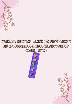 Manual De Instalación De Programas Varios
