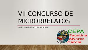 Vii Concurso De Microrrelatos Presentación