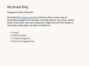 Luxury Engagement Ring Collections My Bridal Ring