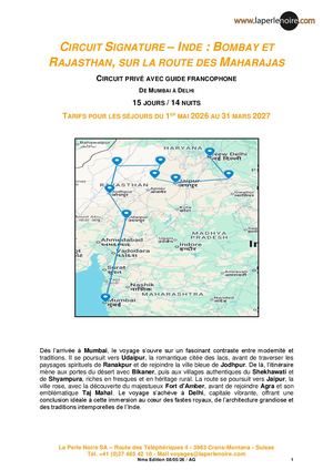 4 Signature –Bombay Et Rajasthan Sur La Route Des Maharajas